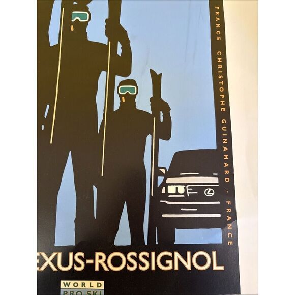 Rare 1996 Team Lexus Rossignol World Pro Ski Tour Poster Club Med Felix McGrath - Picture 5 of 11